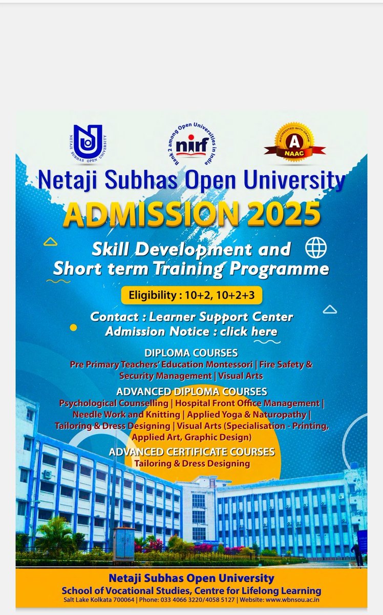 Netaji Subhas Open University (@netajiopen) on Twitter photo 