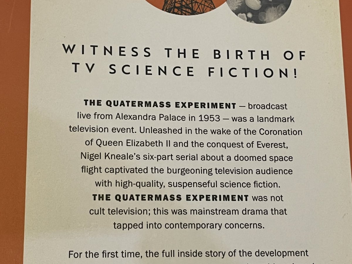 Great talk &amp; book launch by Toby Hadoke <a href="/BFI/">BFI</a> last night.  His new book on TV’s Quatermass Experiment looking like the definitive story behind TV’s first SF classic. Nigel Kneale’s story has influenced so many other creators over the years.  #tv #quatermass #books <a href="/TobyHadoke/">Toby Hadoke</a>