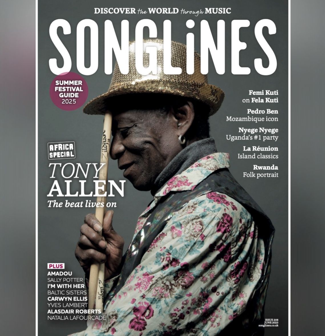WorldCircuitRecords (@worldcircuit) on Twitter photo Pick up the latest copy of <a href="/SonglinesMag/">Songlines Magazine</a> and read their cover feature "Remembering Tony Allen".
Get your copy here: songlines.co.uk Pick up the latest copy of <a href="/SonglinesMag/">Songlines Magazine</a> and read their cover feature "Remembering Tony Allen".
Get your copy here: songlines.co.uk