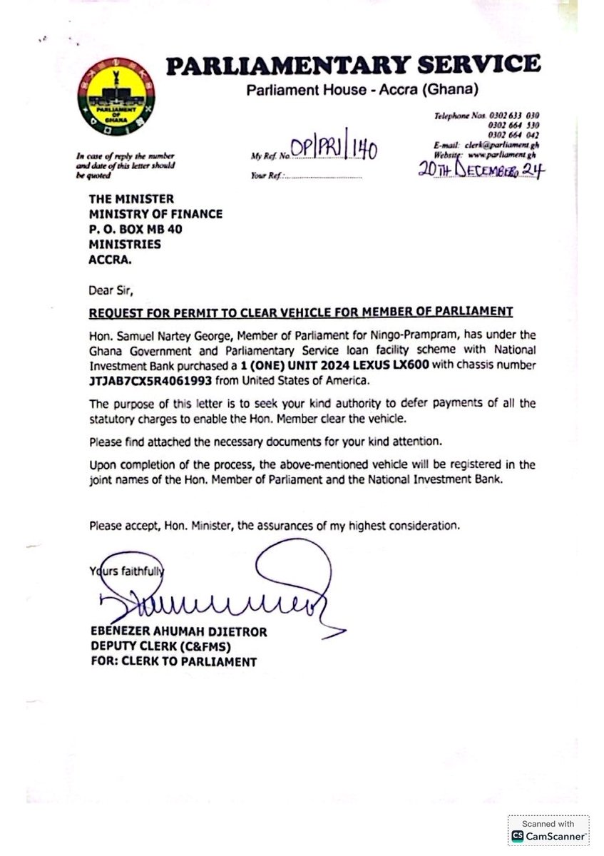 samgeorgegh's tweet photo. To Mr. P.K. Sarpong,

I have decided to let the world see how dishonest and untruthful you are. I am a serving Member of Parliament of Ghana who is entitled to a car loan.

How are vehicle I purchased under that scheme becomes a gift from a businessman can only be a vile, evil and dishonest claim. 

As a public officer, I am committed to full disclosure and transparency. Apologise or prepare to face the consequences before the law. 🦁🇬🇭