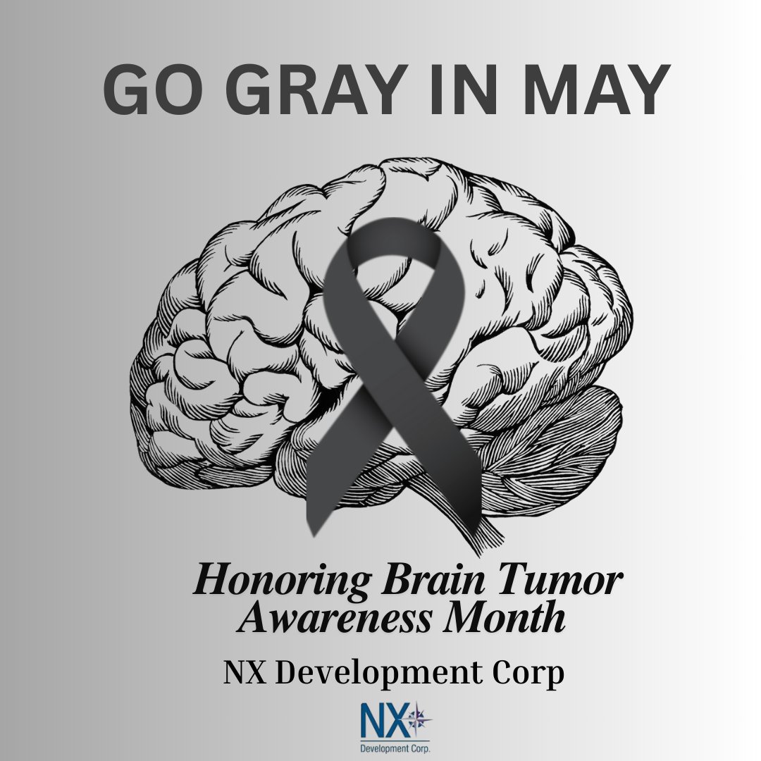 nxdevcorp's tweet image. May is Brain Tumor Awareness Month. At NX Development Corp, we stand with the patients, caregivers, and healthcare providers affected by brain tumors. We honor your strength, resilience, and the work being done to advance the understanding of this disease every day.