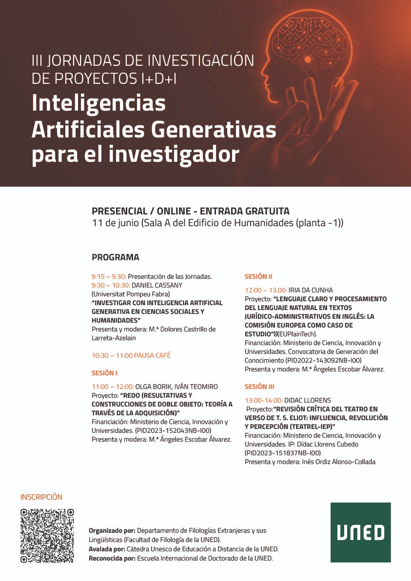 María Dolores Castrillo (@marilocastrillo) on Twitter photo ¡Que no se te pase! Registro necesario para asistir en blogs.uned.es/filologiasextr…
<a href="/DepExtranjeras/">Departamento de Filologías Extranjeras UNED</a> <a href="/uned_filologia/">UNED_Filología</a> <a href="/dancassany/">Daniel Cassany</a> <a href="/sistema_arText/">arText 💻✍️| Sistema de ayuda a la redacción</a> ¡Que no se te pase! Registro necesario para asistir en blogs.uned.es/filologiasextr…
<a href="/DepExtranjeras/">Departamento de Filologías Extranjeras UNED</a> <a href="/uned_filologia/">UNED_Filología</a> <a href="/dancassany/">Daniel Cassany</a> <a href="/sistema_arText/">arText 💻✍️| Sistema de ayuda a la redacción</a>