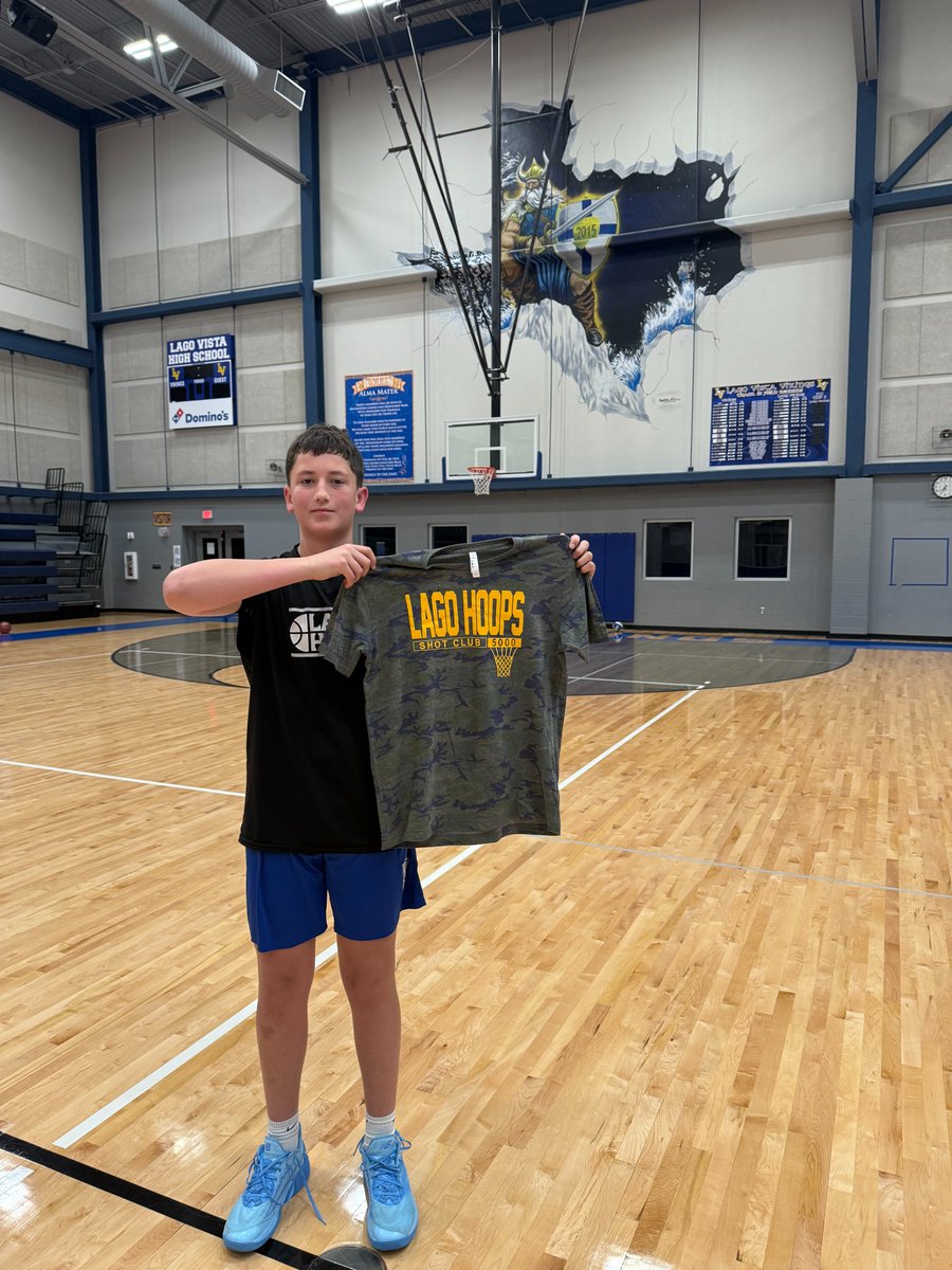 LagoHoops's tweet photo. 🏀 5,000 Shot Challenge 🏀
We challenged our players to make 5,000 shots during the month of May and we’ve got our first finisher!
Sam Kinlow, just a freshman, is the first to knock it out. Putting in serious work! #5000ShotClub #LagoHoops https://t.co/ufnPXXEK2A