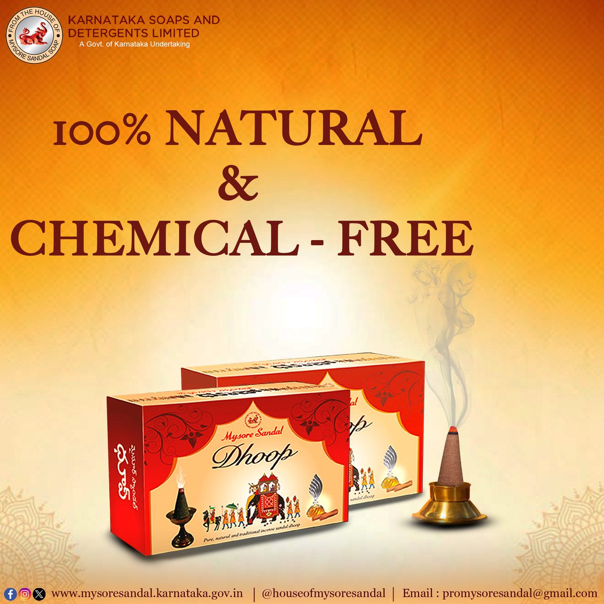 MysoreSandalIn's tweet photo. Experience the divine fragrance of Mysore Sandal Dhoop, where every wisp of smoke carries the essence of sacred sandalwood
.
.
.
#Ksdl #MysoreSandal #Dhoop #Incense #DivineFragrance #PureBlessings #Agarbatti #Spiritual #Aroma #Meditation #Relaxation #PujaEssentials #Sandalwood https://t.co/yxUEhT94eX