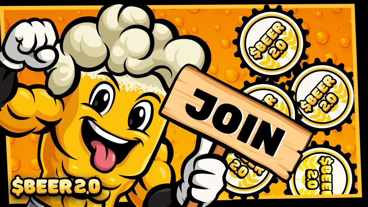 $BEER hit $500M MC in 2 weeks.

Now $BEER 2.0 (<a href="/beercoinmeme/">Beercoin 2.0</a>) is loading up for another run: stronger, cleaner &amp; more refined.

• Up to 50% bonus for early presale
• Team tokens locked 2 years
• 70% of funds go to liquidity and buybacks
• Bigger CEXs incoming
• Positive