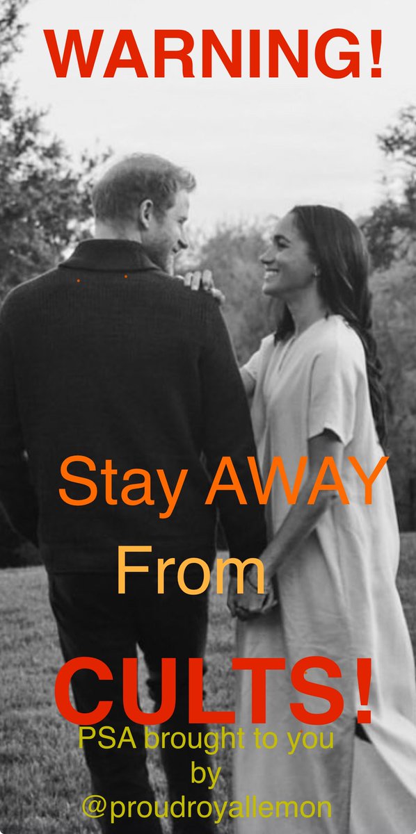 PSA… stay away from cults, they may ruin your life and cause you to have fake pregnancies. #HarryAndMeghan7thAnniversary #HarryandMeghanAnniversary #Meghanmarkle #MeghanMarkleisaLiar #MeghanMarkleExposed