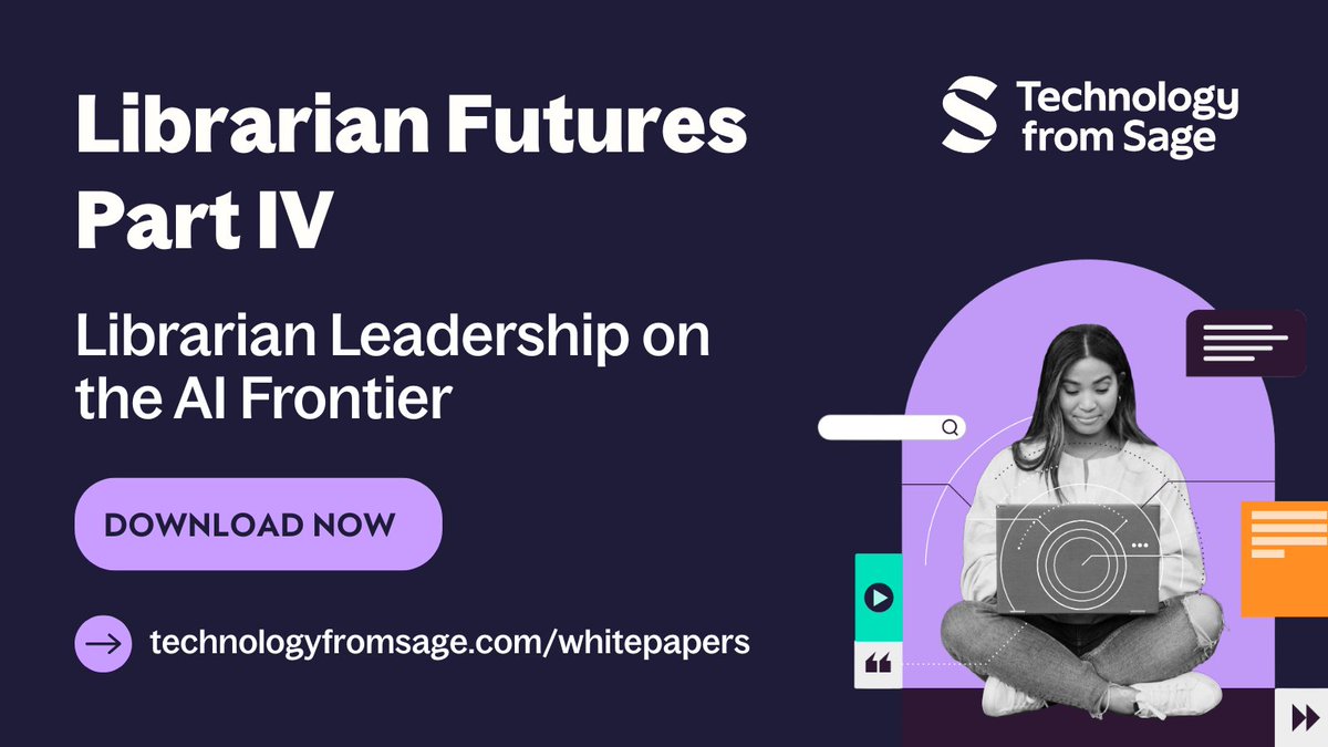 New #LibrarianFutures report is out now! 🌟

We asked 1000+ students and 300+ librarians how they’re using AI. The gaps are real—and so are the opportunities.

Download now: technologyfromsage.com/whitepapers