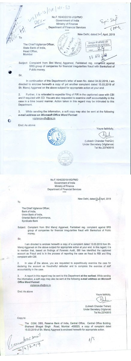 exposeccDOTorg's tweet photo. @FinancialXpress WOW 10 yrs now EVEN No FIR in 1000+ Crore loan fraud by SRS Ltd with @TheOfficialSBI @BankofIndia_IN @UnionBankTweets OBC-merged in @pnbindia SyndicateBank-merged in @canarabank @AxisBank

@CBIHeadquarters @dir_ed @CVCIndia @PMOIndia @DFS_India @nsitharamanoffc @RBI @SEBI_updates https://t.co/CxthgP2HWp