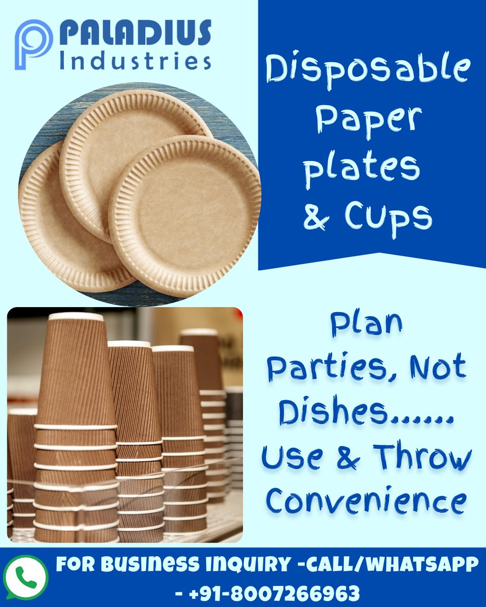 PaladiusVapi's tweet photo. Plates, cups, and no cleanup fuss – just throw and go!
#paladius #b2b #BusinessAsUsualep5 #socialmediamarketing #digitalmarketing #business #explore #fyp #papercontainer #food #foodcontainer #foodpackeging #papercups #paperplates https://t.co/6nipdEp1gW