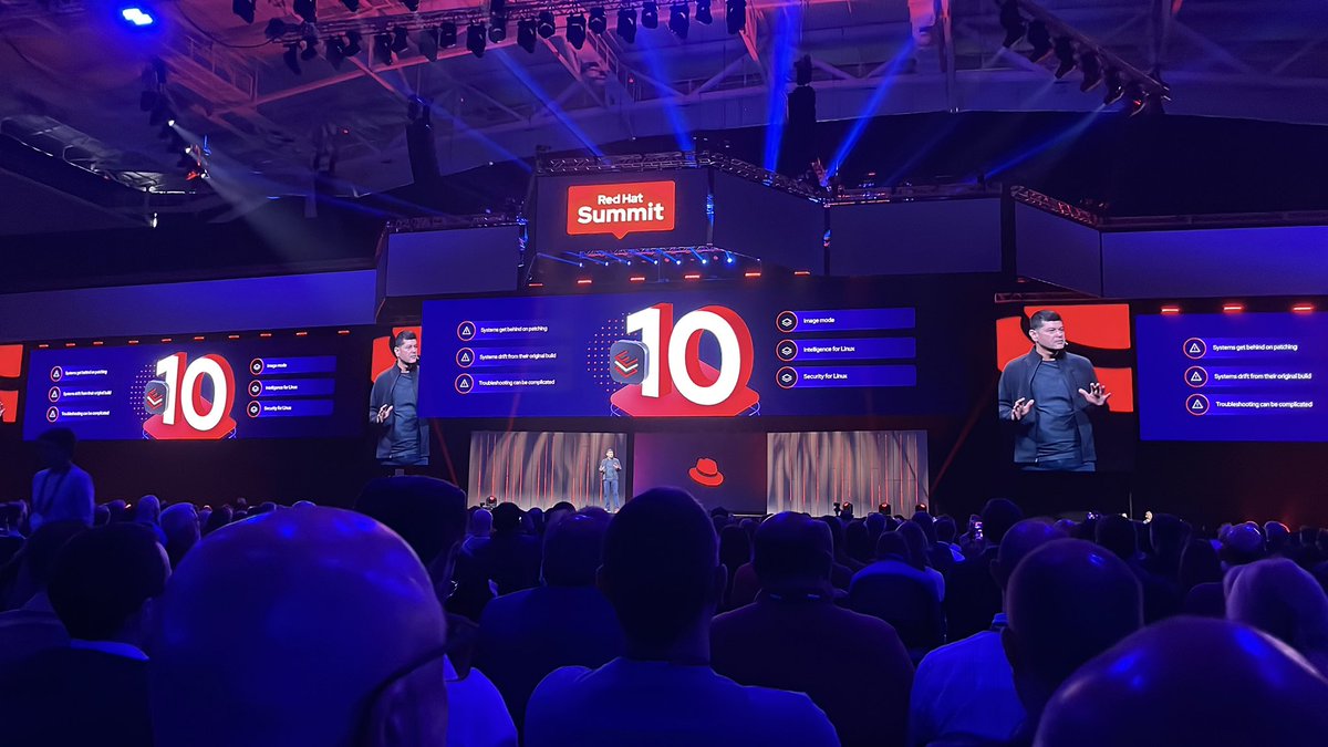 RHEL 10 is here! With exciting innovations like Image Mode or LightSpeed, RHEL 10 is poised to increase operational efficiency and ease the load of managing operating systems to free time for innovation. 
#RHSummit #RHEL10