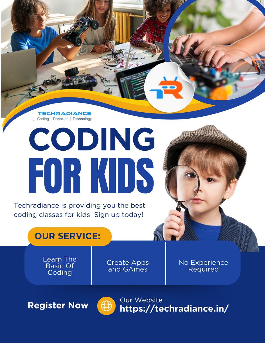 TechradianceT's tweet image. 👩💻👦 Unlock your child’s future with Coding Classes for Kids!
📞 Call us: +91 7015568312
To learn more about Coding classes for kids:
techradiance.in/best-coding-cl…
#CodingClasses #KidsCoding #LearnToCode #Techradinace #RoboticsForKids #STEMeducation #CodingForKids #YoungCoders