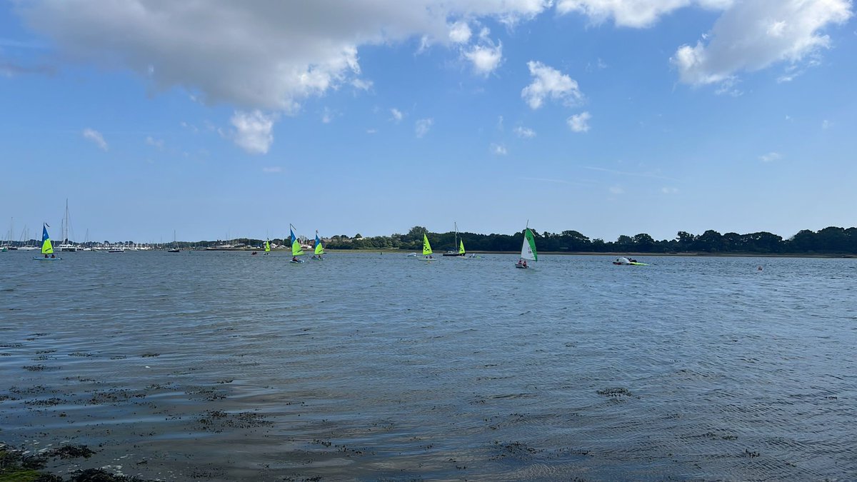 The sailors are heading out for an afternoon on the water, whilst the other groups are ready for paddling, low ropes and tree climbing #cobnor2025
