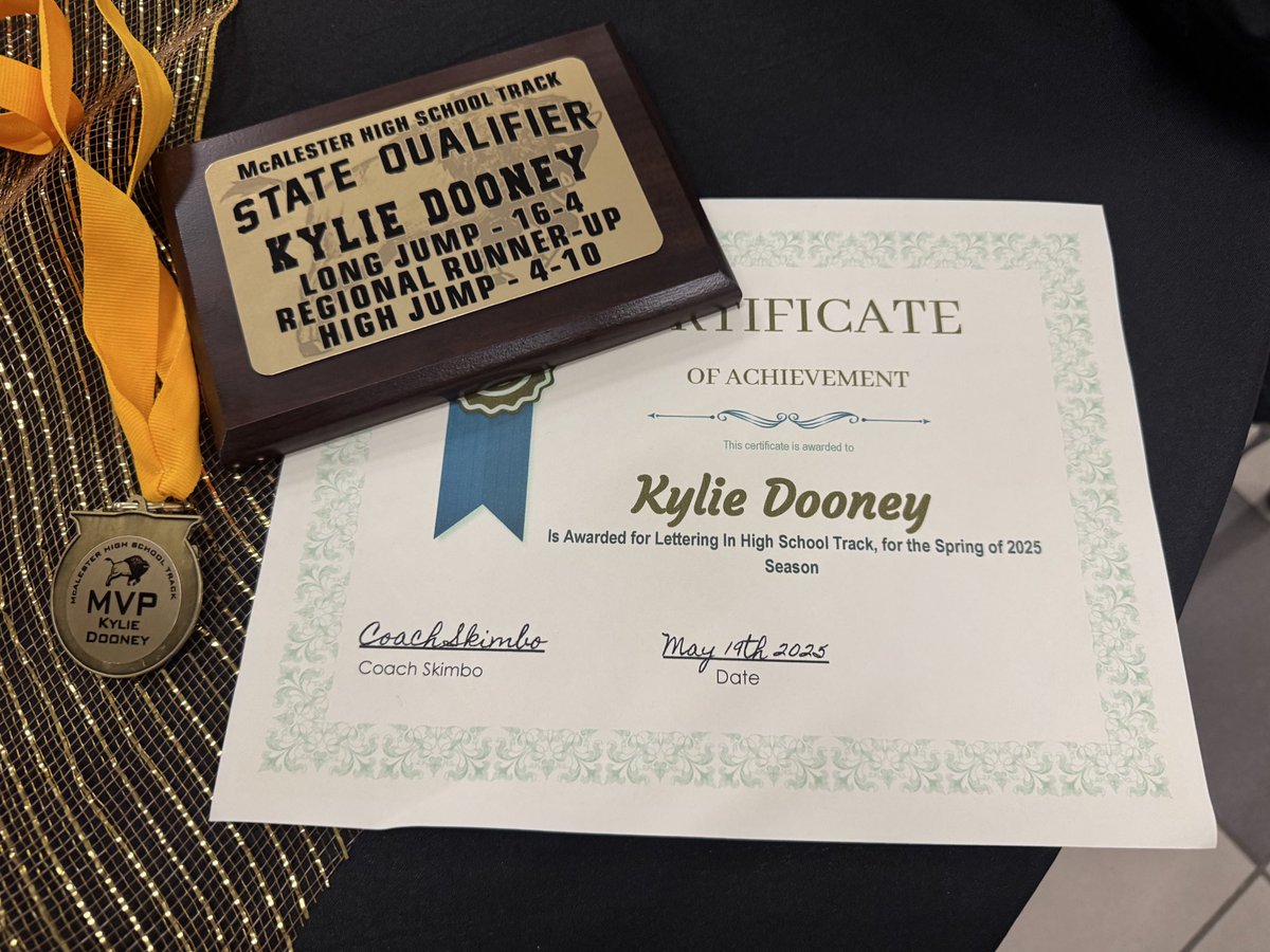 MVP for girls track!