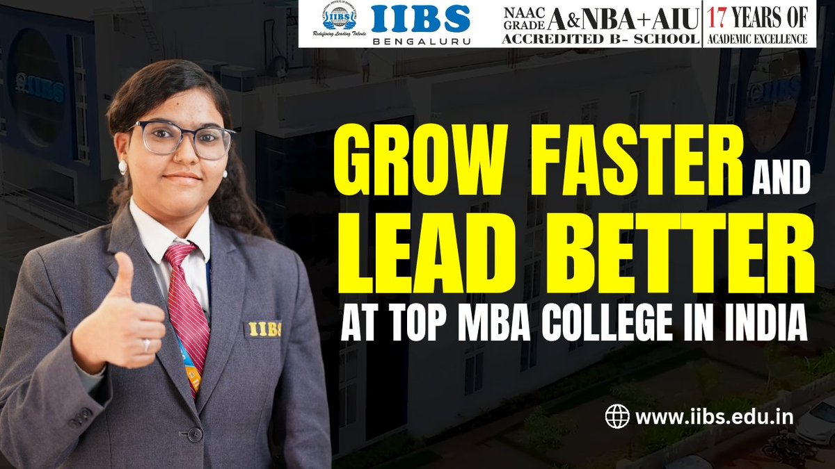 iibsonline's tweet photo. Grow Faster and Lead Better at a Top MBA College in India... https://t.co/26gQwsq1AU

#TopMBACollege #IIBSBangalore #FutureReadyLeaders #GlobalMBA #IndustryExposure #LeadershipDevelopment #MBAinIndia #BusinessAnalytics #Entrepreneurship https://t.co/4O0pux05CK