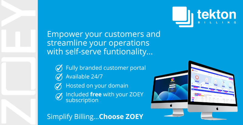 Keep #billing simple with ZOEY &amp; #SelfServe Functionality...lighten the load for your support team &amp; reduce operational costs. Our Customer Portal gives your customers everything they need, from real-time usage to invoices, reports, alerts &amp; SIM swaps. 👉 tektonbilling.com