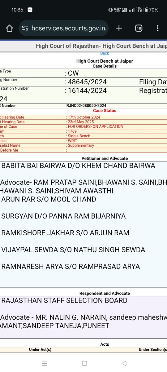 MeenaNiru60579's tweet photo. IA case supplimentary se daily case me kese convert ho gya alokraj ji please case ko supplimentary karaye....
@BhajanlalBjp @Ra_THORe @JogarampatelMLA @alokrajRSSB @BadhalDr 
#सूचना_सहायक_भर्ती_पूरी_करो 🙏 https://t.co/rag3GJSK7f