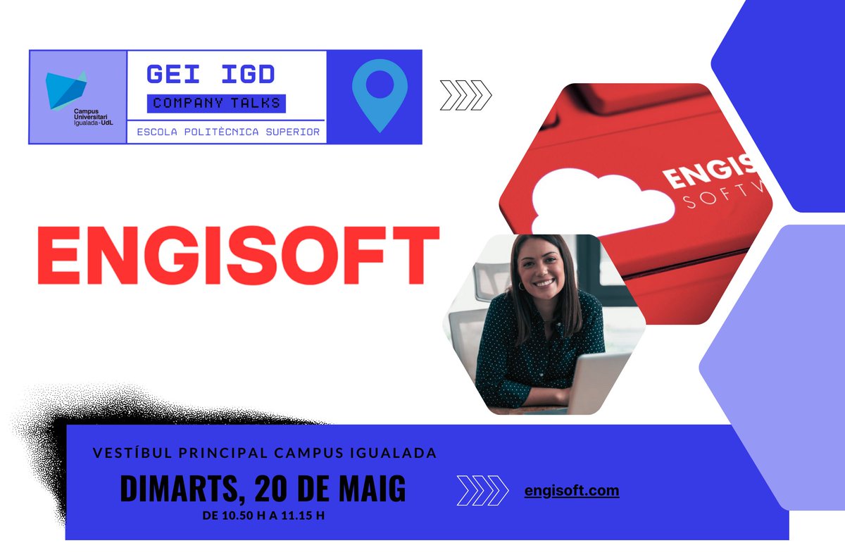 📍Aquest dimecres, el <a href="/campusigualada/">Campus Universitari Igualada-UdL</a> ha rebut la visita d'ENGISOFT, una empresa especialitzada en solucions digitals per al sector hoteler i serveis al núvol 🏨☁️

💬 Aquesta xerrada forma part del cicle GEI-IGD Company Talks, organitzat per <a href="/EPS_UdL/">Politècnica UdL</a>