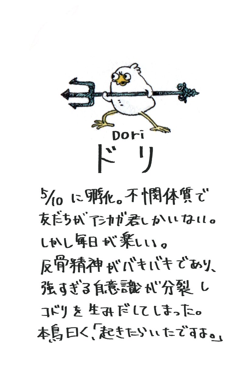 キャラクター紹介①
ドリ