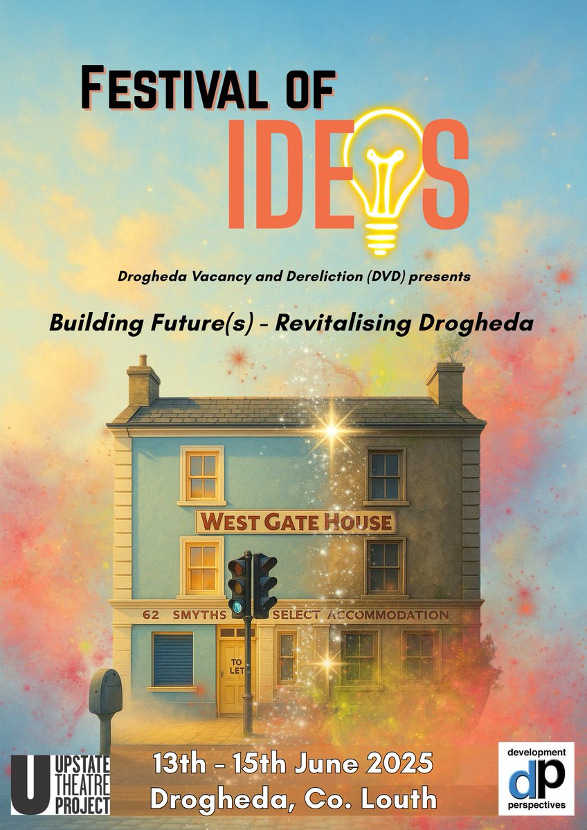 🌱 Festival of IDEAS - From grassroots regeneration projects to radical visions for future cities, the Festival of Ideas challenges us to see Drogheda differently! 💡Join us June 13–15 for a weekend of talks, workshops, exhibitions &amp; urban walks exploring vacancy, dereliction &amp;