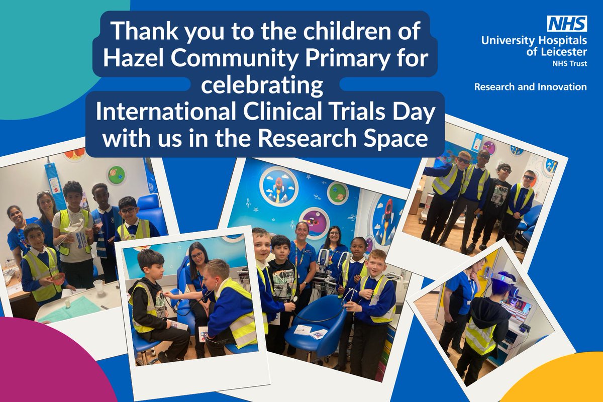 Research at Leicester's Hospitals (@leicresearch) on Twitter photo From testing mysterious samples, measuring heart rates and checking for germs on their friends’ hands, a group of children from Leicester's <a href="/HazelSchool/">Hazel Community Primary School</a> experienced a day in the life of a researcher <a href="/Leic_hospital/">Leicester's Hospitals</a> Research Space on #InternationalClinicalTrialsDay #ICD2025 🧪👩 From testing mysterious samples, measuring heart rates and checking for germs on their friends’ hands, a group of children from Leicester's <a href="/HazelSchool/">Hazel Community Primary School</a> experienced a day in the life of a researcher <a href="/Leic_hospital/">Leicester's Hospitals</a> Research Space on #InternationalClinicalTrialsDay #ICD2025 🧪👩