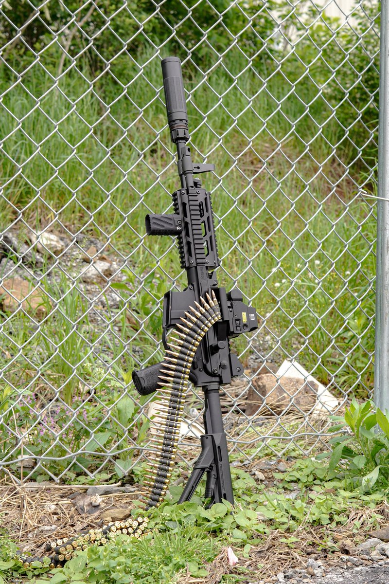 True_North_USA's tweet image. Suppressed belt-fed setup featuring our 4PS muzzle device and Zero8 vertical grip. Built for control, performance, and reliability.

.
.
.

#Zero8 #BeltFed #TacticalGear #TrueNorthConcepts
