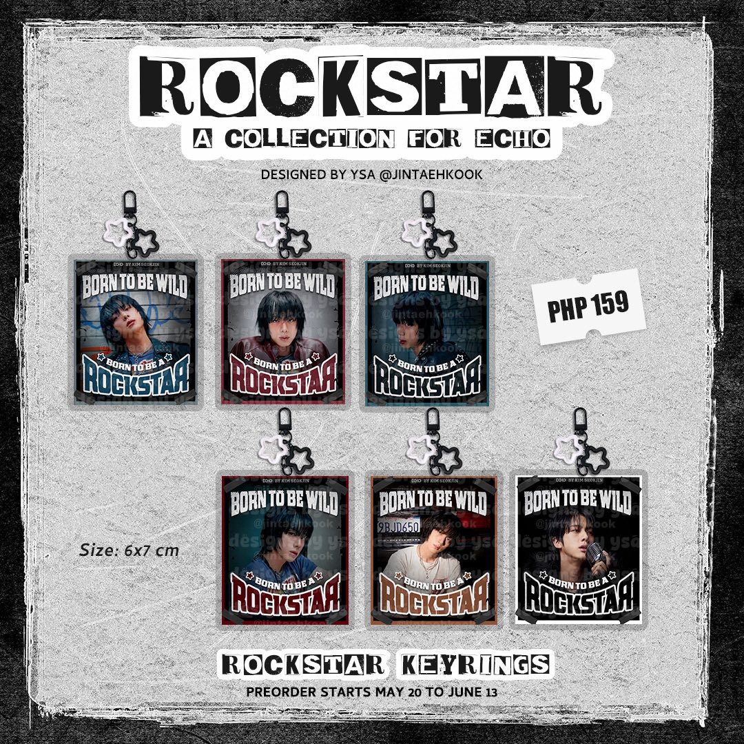 jintaehkook's tweet photo. ★ Rockstar: A Collection for Echo ★
☆ 0613: The OT7 Comeback Collection ☆

doo &amp; dop 
⏳ regular order: until june 13, 10:30 pm
⌛️ rush order: until may 28, 10:30 pm

order form:
🛒 https://t.co/9BWN4NvODP

🏷️ wts lfb bts keyrings pc holder ph jin ot7 echo 
#jktdesigns https://t.co/kEHqC1Smjt