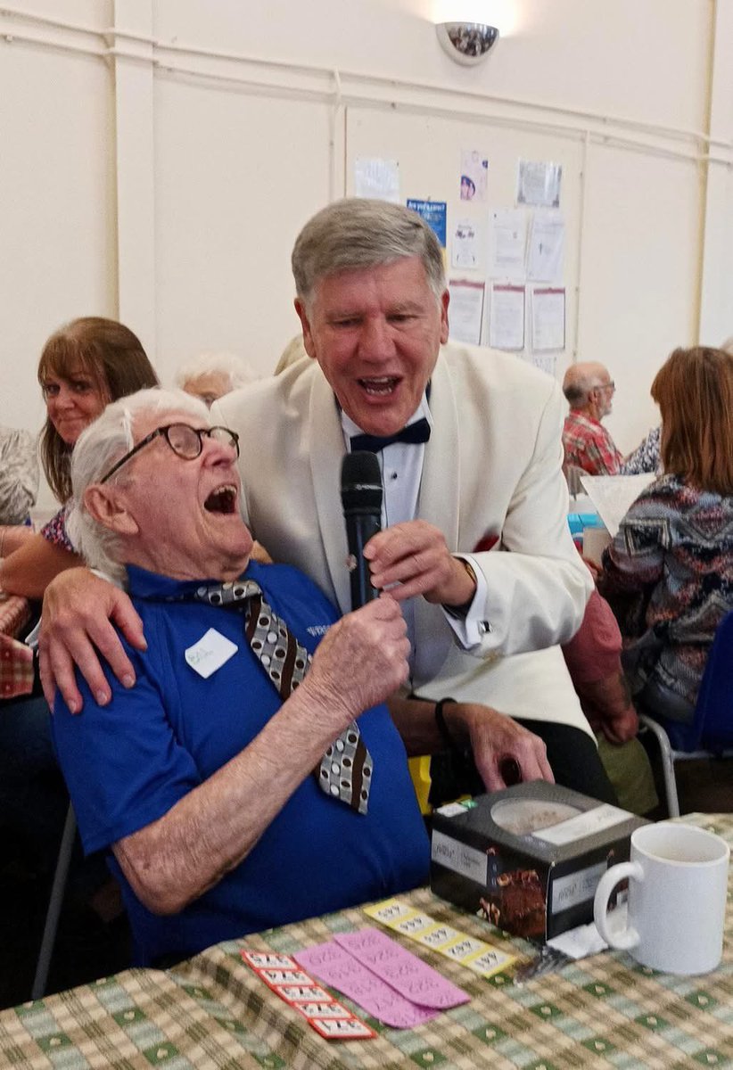 CroftCareHome's tweet photo. June and Bill had a wonderful time at another lively Alz Cafe event last week! 😄

The talented Barry Styles kept everyone entertained with his fantastic performance - musical enthusiast Bill was especially thrilled to sing a duet with him. 🎤🎶

#carehome #alzcafe #music https://t.co/mI1tTyFEfu