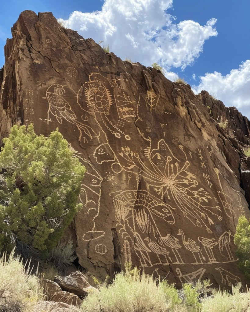 Petroglyphs have been a big inspiration to us this season. Read why here.

hikerdelic.com/blogs/news/pra…