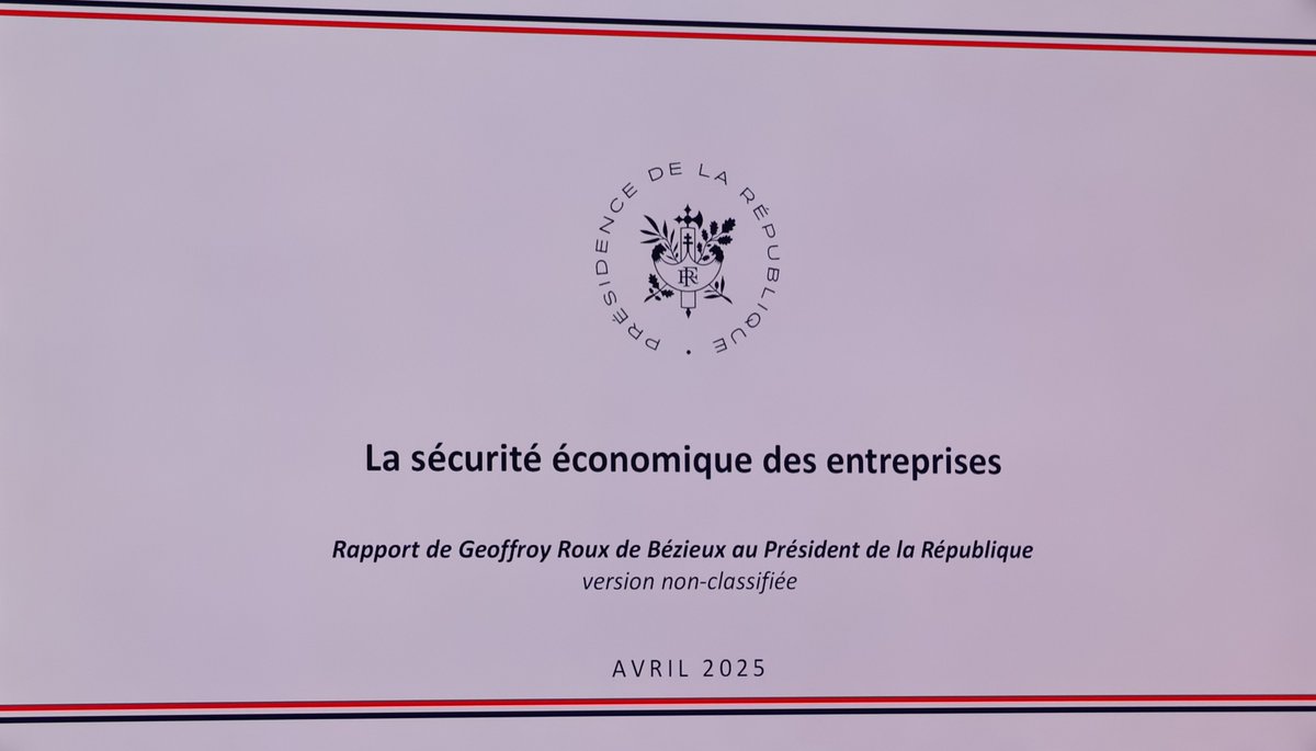#SécuritéÉconomique présentation du rapport de Geoffroy Roux de Bézieux, ancien patron du MEDEF.

👨‍💼Une centaine d'acteurs du monde de l'entreprise étaient présent à la préfecture de la région Centre-Val de Loire ce lundi 19 mai.