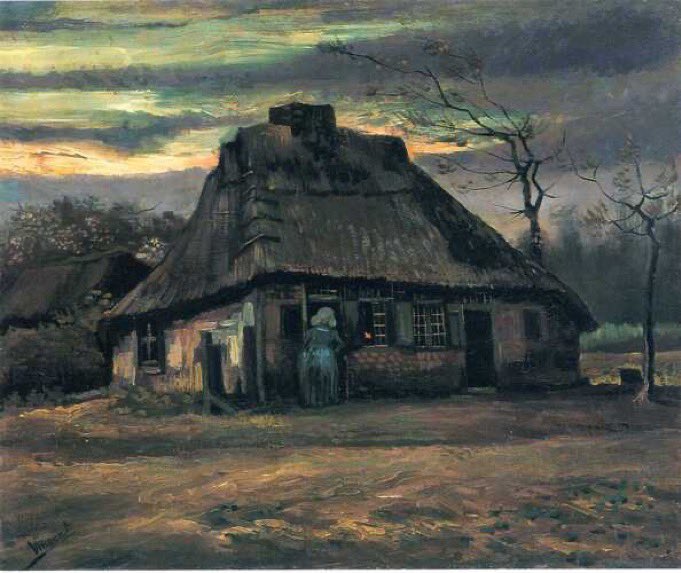 Arteymas_'s tweet photo. La cabaña, 1885, Vincent van Gogh https://t.co/ScVx4rgsJX