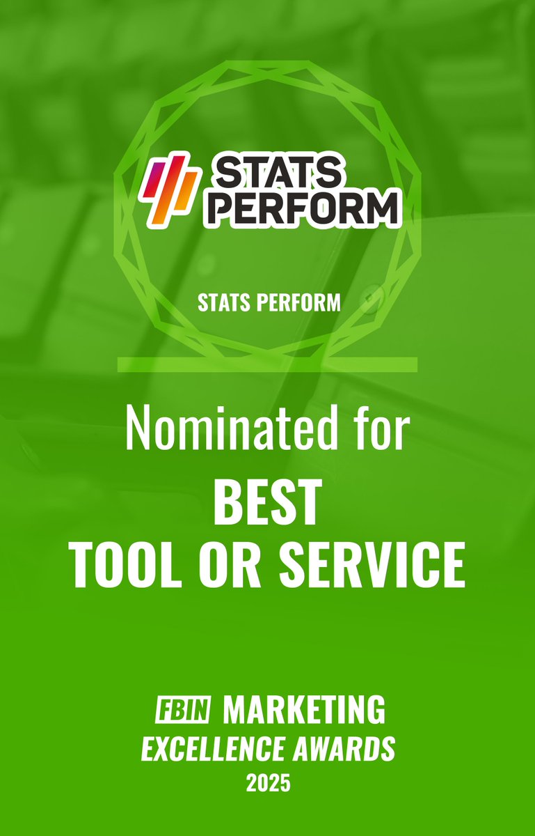 Stats Perform (@statsperform) on Twitter photo Stats Perform has been shortlisted for ๐๐๐ฌ๐ญ ๐๐จ๐จ๐ฅ ๐จ๐ซ ๐๐๐ซ๐ฏ๐ข๐๐ at this year's FBIN Marketing Excellence Awards.
The nomination recognises ๐พ๐๐๐๐ฐ๐ธ ๐๐๐๐๐๐ โ the content creation tool transforming raw data into real-time football storytelling. Stats Perform has been shortlisted for ๐๐๐ฌ๐ญ ๐๐จ๐จ๐ฅ ๐จ๐ซ ๐๐๐ซ๐ฏ๐ข๐๐ at this year's FBIN Marketing Excellence Awards.
The nomination recognises ๐พ๐๐๐๐ฐ๐ธ ๐๐๐๐๐๐ โ the content creation tool transforming raw data into real-time football storytelling.