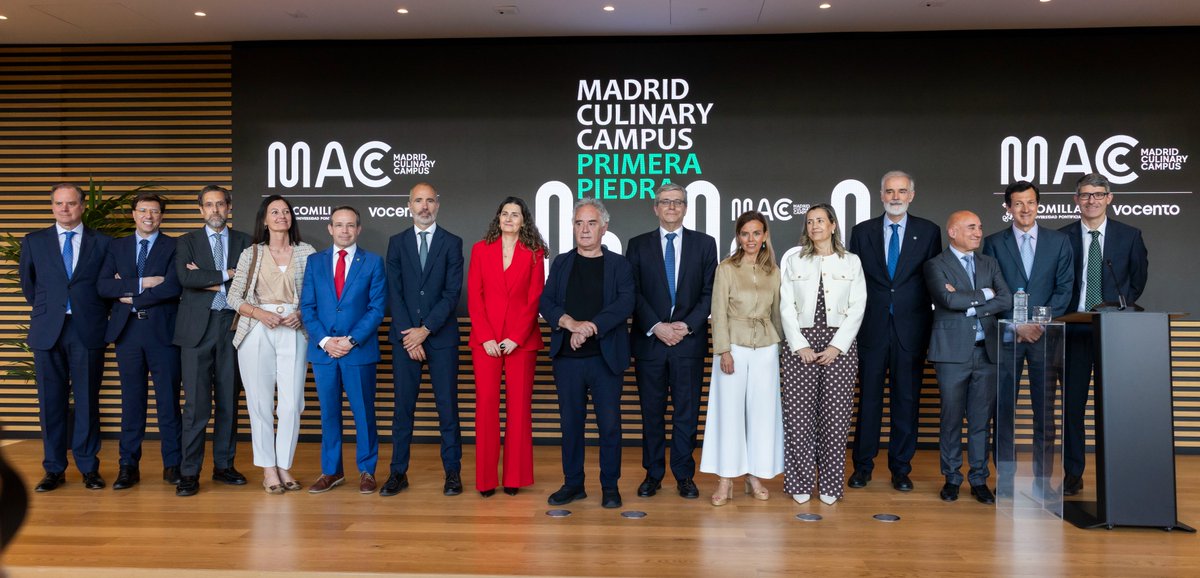 🧱 Ayer vivimos un momento muy especial. Colocamos la primera piedra del nuevo edificio del Madrid Culinary Campus (MACC).
 
Junto al equipo de la Universidad Pontificia Comillas, arrancamos un proyecto que nos hace mucha ilusión: un espacio donde la gastronomía, la innovación y