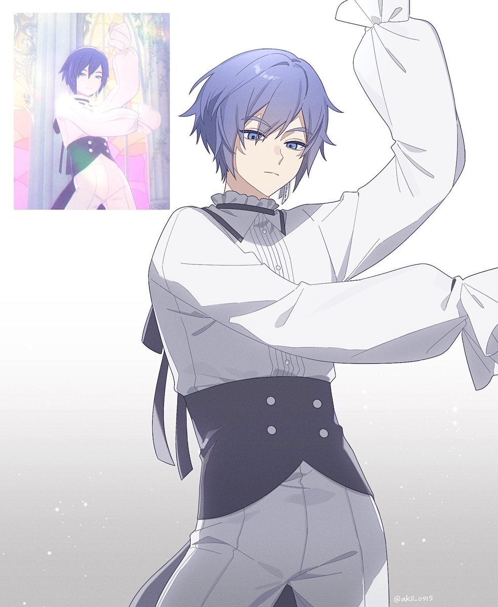 カイト(ボーカロイド) 「なんて綺麗なお姿…! #prsk_FA #KAITO」|アキのイラスト