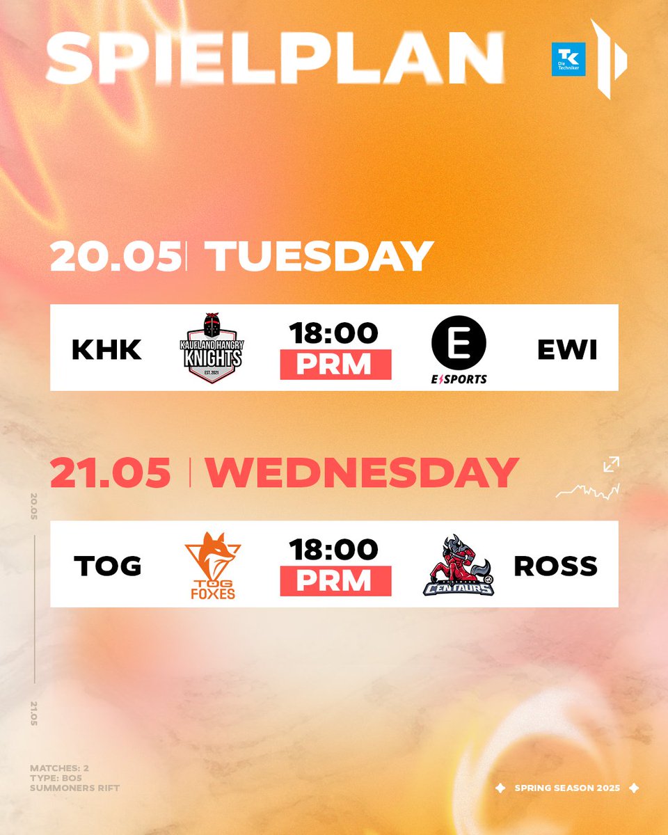 Die Techniker Prime League (@primeleague) on Twitter photo Es geht los mit den Playoffs! 🤩 Ab jetzt heißt es Best of 5 im Fearless Draft!
Heute und morgen, 18 Uhr!!
📺 LIVE auf ttv/primeleague
#leagueoflegends #esports #proplayer #gaming #tournament Es geht los mit den Playoffs! 🤩 Ab jetzt heißt es Best of 5 im Fearless Draft!
Heute und morgen, 18 Uhr!!
📺 LIVE auf ttv/primeleague
#leagueoflegends #esports #proplayer #gaming #tournament