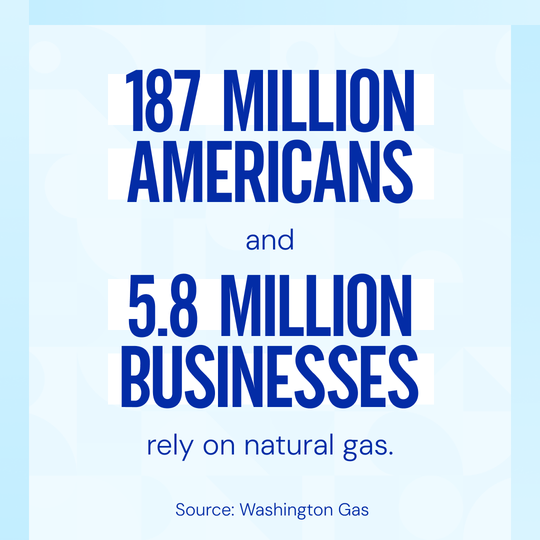 187 million Americans and 5.5 million businesses count on natural gas every day for heating, cooking, and more. It’s a reminder of just how much we all rely on natural gas.