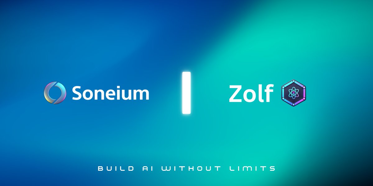 💿 GM Soneium Builders,

Say hello to <a href="/Zolfai_/">Zolf.ai</a> – the first no-code AI Agent Launchpad built specifically for Soneium!

With Zolf, anyone can design, customize, and deploy AI-powered personas — no coding needed.
Whether you’re a builder, storyteller, or entrepreneur, you can