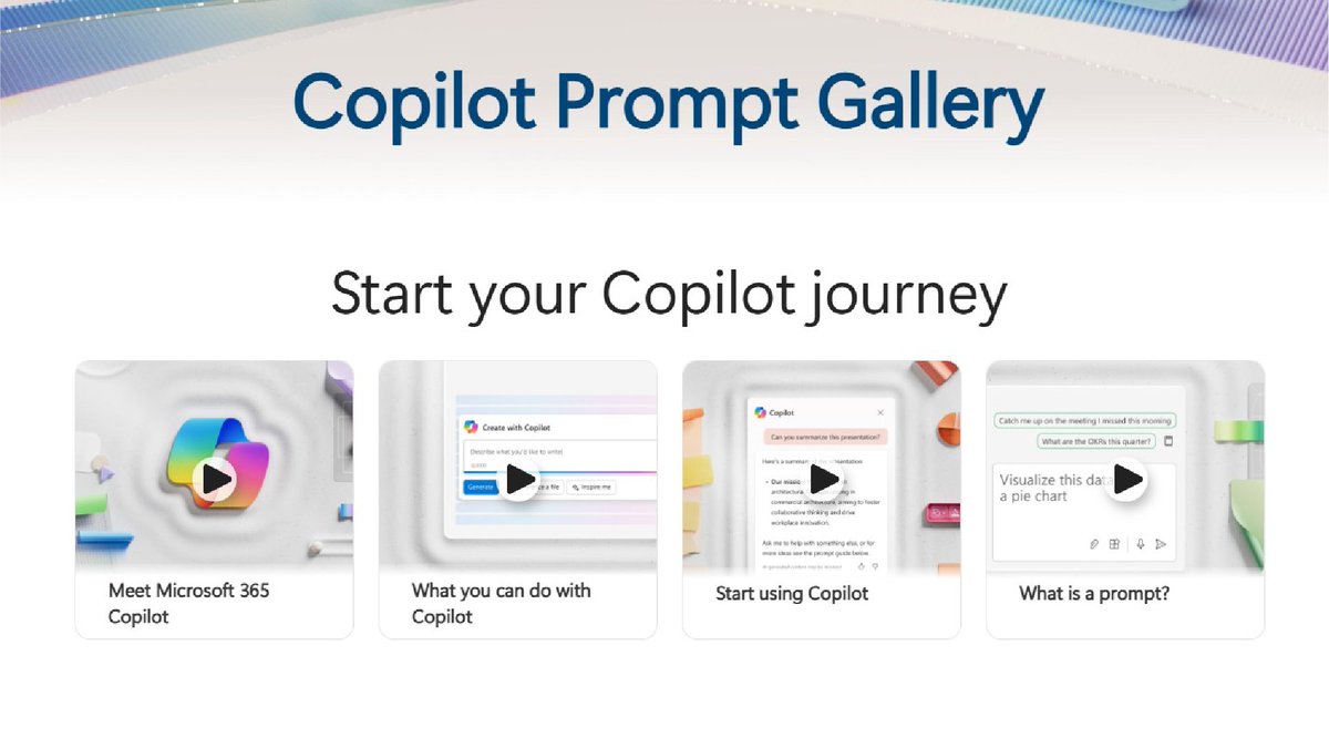 Not sure where to start with Copilot? Microsoft has curated a collection of ready-to-use prompts to help you get the most out of Copilot in Word, Excel, Outlook, and more.

Check it out: hubs.li/Q03mLnq80