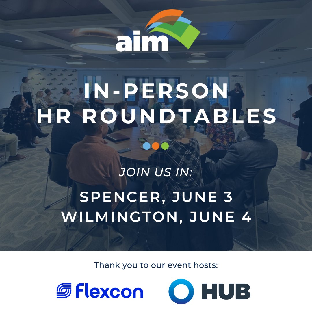 AIMBusinessNews's tweet image. 📣 HR pros—don’t miss AIM’s HR Roundtable at @HUBInsurance! 
🗓️ June 4 | 🕣 8:30–10AM | 📍 Wilmington, MA 
🤝 Network, hear 2025 benefits insights &amp;amp; meet the @aimhrsolutions team! 
🔗 okt.to/HTxv5z #HRNetworking #AIMHRSolutions #AIMhigh