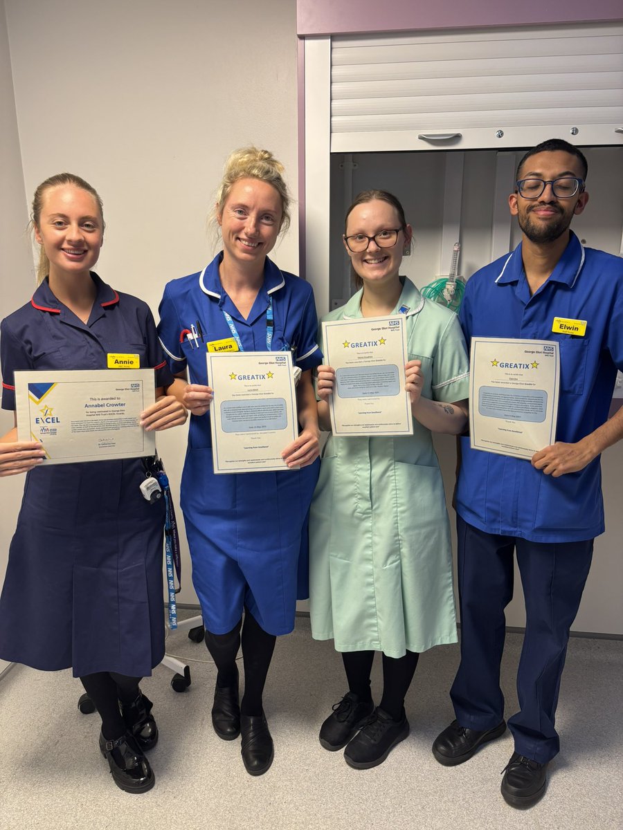 Alison Rolfe (@94alirolfe) on Twitter photo Staff appreciation in ED nominated by their colleagues well done all 🎉🎉 proud of all the whole workforce #TeamED
<a href="/GEHNHSnews/">George Eliot Hospital NHS Trust</a> <a href="/nag2710/">Natalie G - RN 💙</a> <a href="/casnurse/">Julie Bartlett</a> <a href="/ChrisBGEH/">Christopher Blundred</a> Staff appreciation in ED nominated by their colleagues well done all 🎉🎉 proud of all the whole workforce #TeamED
<a href="/GEHNHSnews/">George Eliot Hospital NHS Trust</a> <a href="/nag2710/">Natalie G - RN 💙</a> <a href="/casnurse/">Julie Bartlett</a> <a href="/ChrisBGEH/">Christopher Blundred</a>