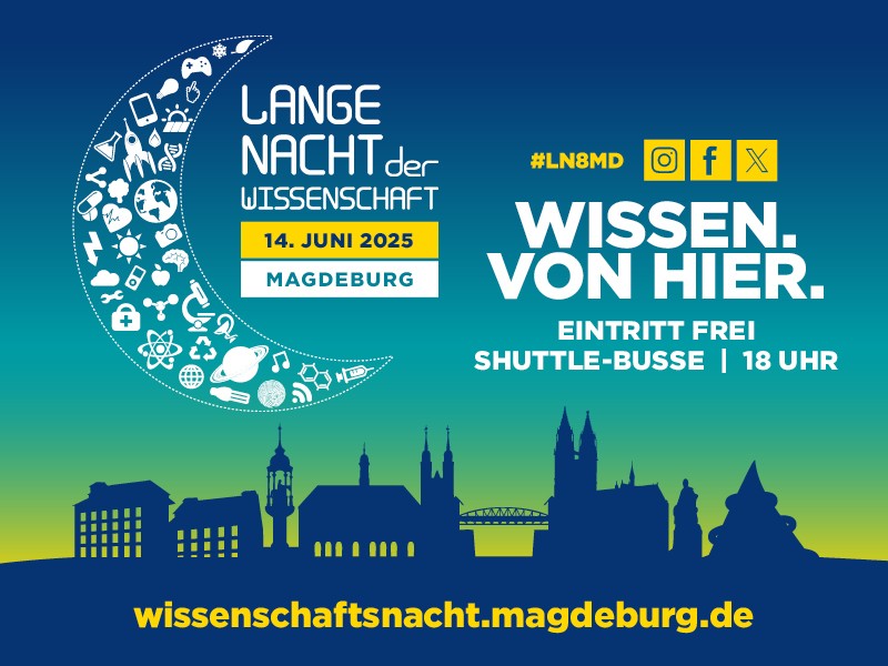 Ottostadt Magdeburg (@ottostadt) on Twitter photo Am 14. Juni öffnet die <a href="/LNdW_Magdeburg/">Lange Nacht der Wissenschaft Magdeburg</a> ihre Türen mit über 200 Programmpunkten unter dem Motto „Wissen. Von hier.“ 🧠🌍 Von spannenden Experimenten bis zu Mitmachaktionen – für alle Generationen und kostenfrei! 🚀
👉wissenschaftsnacht.magdeburg.de Am 14. Juni öffnet die <a href="/LNdW_Magdeburg/">Lange Nacht der Wissenschaft Magdeburg</a> ihre Türen mit über 200 Programmpunkten unter dem Motto „Wissen. Von hier.“ 🧠🌍 Von spannenden Experimenten bis zu Mitmachaktionen – für alle Generationen und kostenfrei! 🚀
👉wissenschaftsnacht.magdeburg.de