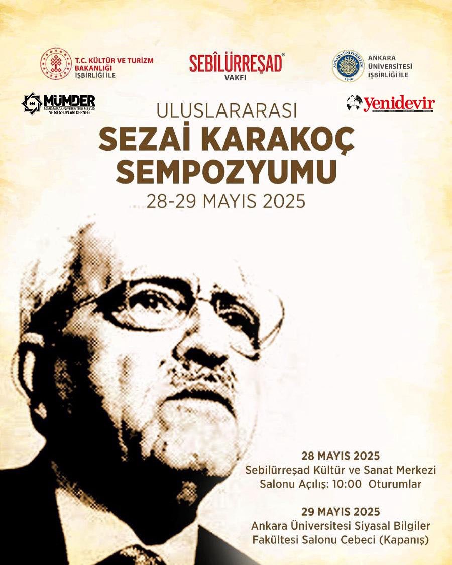 Fikir dünyamızın şekillenmesinde sarsılmaz inancı ve kalemi ile yolumuzu aydınlatan büyük bir dava adamı büyük bir üstat şair ve mütefekkir Sezai karakoç‘u herdem yeniden yad etmek bizler açısından bir mecburiyetin ötesinde bir mahkumiyettirir ￼
<a href="/mumderorgtr/">MÜMDER</a> 
<a href="/sebilurresad_d/">Sebilürreşad</a>