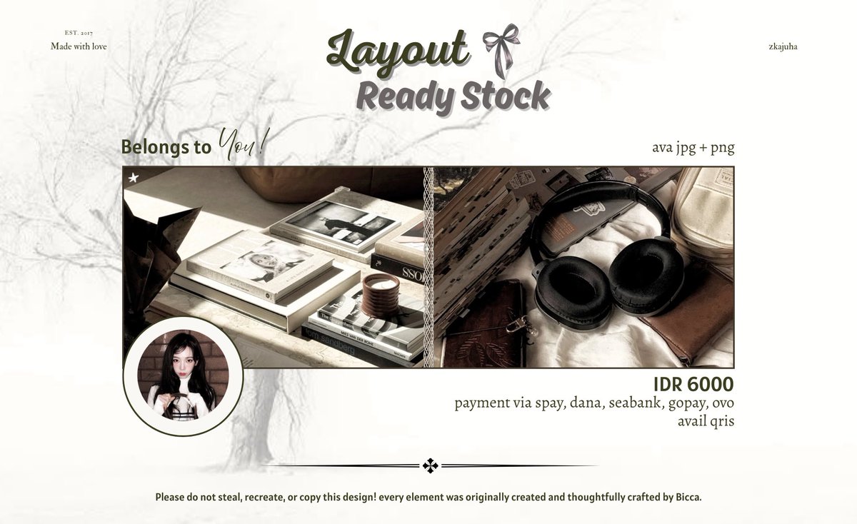 xwhine's tweet photo. ㅤ
help repost, thank you! ׁ   ❤︎   ˖  

hi! i’ve 5 ready stock layout KARINA new pict! for those who want it, you can DM me to take the layout! 💌 get ava png + jpg, price in pict 🤍

#zonauang #zonajajan  
  ㅤ https://t.co/nm30kEt38t