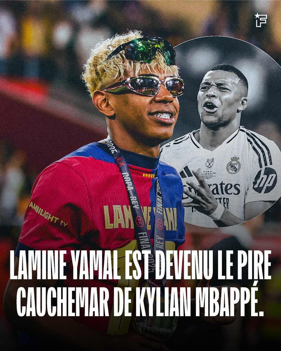 footmercato's tweet image. 𝗞𝗬𝗟𝗜𝗔𝗡 𝗠𝗕𝗔𝗣𝗣𝗘́ 𝗩𝗔 𝗗𝗘 𝗡𝗢𝗨𝗩𝗘𝗔𝗨 𝗔𝗙𝗙𝗥𝗢𝗡𝗧𝗘𝗥 𝗦𝗢𝗡 𝗣𝗜𝗥𝗘 𝗖𝗔𝗨𝗖𝗛𝗘𝗠𝗔𝗥... 🇫🇷😢

Le Français retrouvera l’Espagne en demi-finale de la Ligue des Nations ! 🇪🇸⚔️

Pour rappel, Yamal a déjà battu Mbappé à 5 reprises.