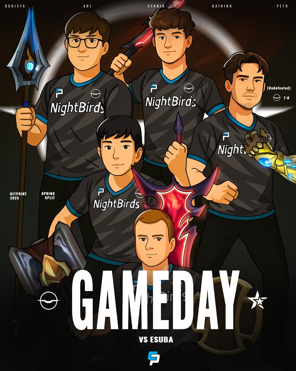 They call themselves the most successful CZ/SK team.
We call them our next warm-up.

Bo5 at 16:00, let's show them what the future looks like. 🐦‍⬛
📺 twitch.tv/hitpointcz
Massive thanks to Yoroshi for the art once again