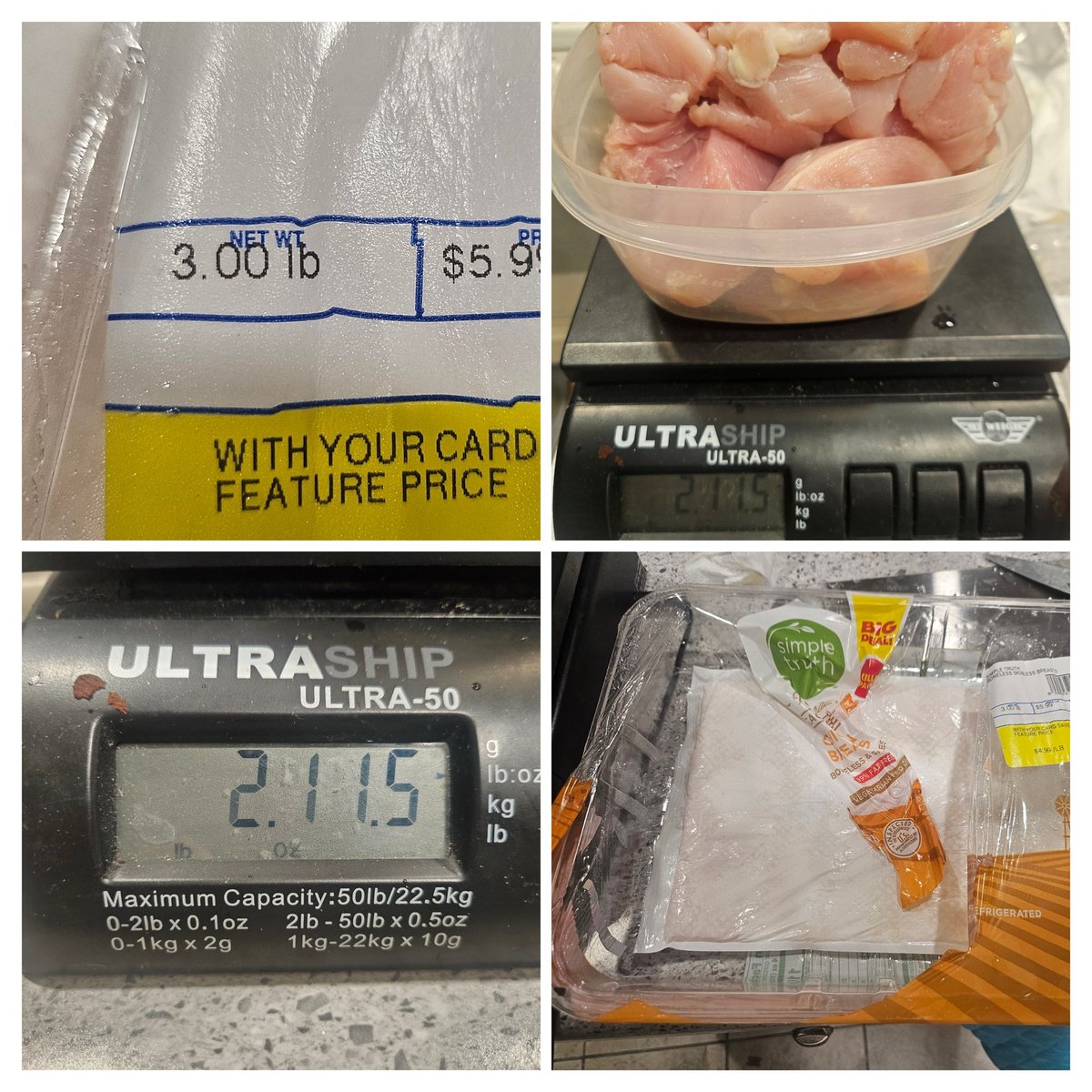 nirradical's tweet photo. @nbc4i This literally just happened the other day at the German Village Kroger. I bought "3 lb" of chicken that weighed 2 lb 11.5 oz. Then I hear about this story. Are you guys investigating this locally? https://t.co/G3AkGWZfqc