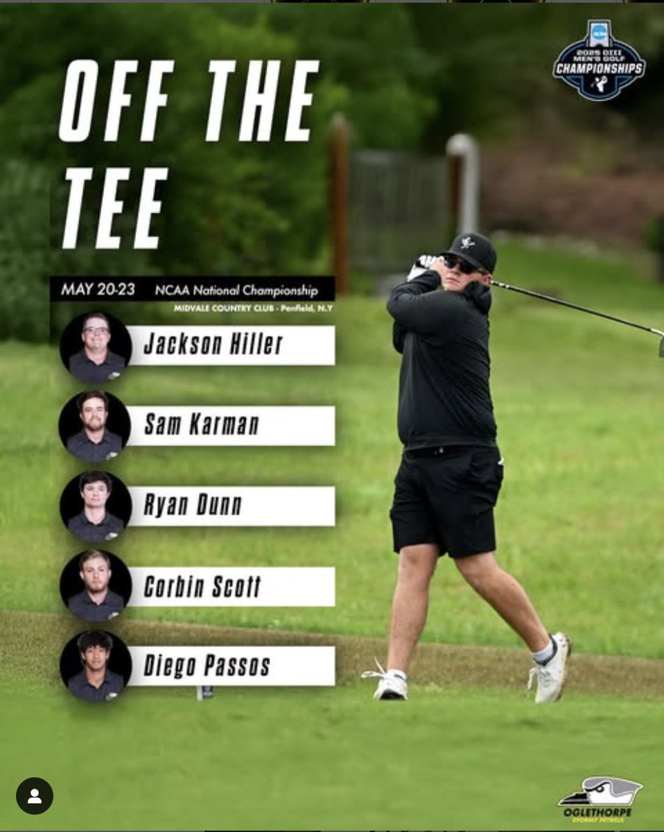 The Tigers and Stormy Petrels are on the course at the NCAA Division III National Championship: follow live at scoreboard.clippd.com/tournaments/23…