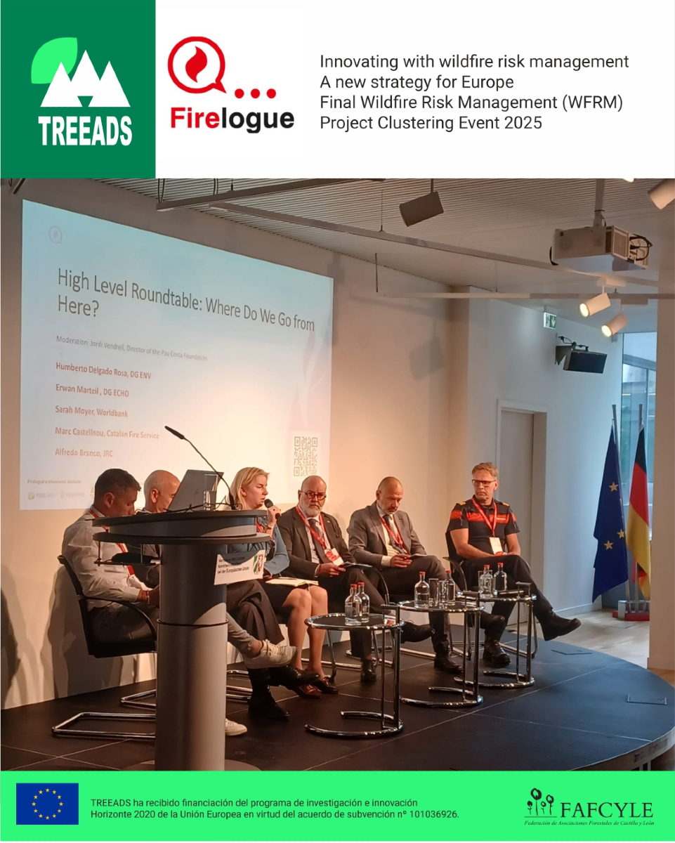 fafcyle's tweet image. Hoy desde FAFCYLE participamos en 🔥💬 #Firelogue en Bruselas, el gran evento europeo sobre gestión del riesgo de incendios. Presentamos avances del proyecto #TREEADS en restauración de paisajes, participación ciudadana y prevención.
🌳🔥🤝 #  #H2020 #forestfires #EUGreenDeal