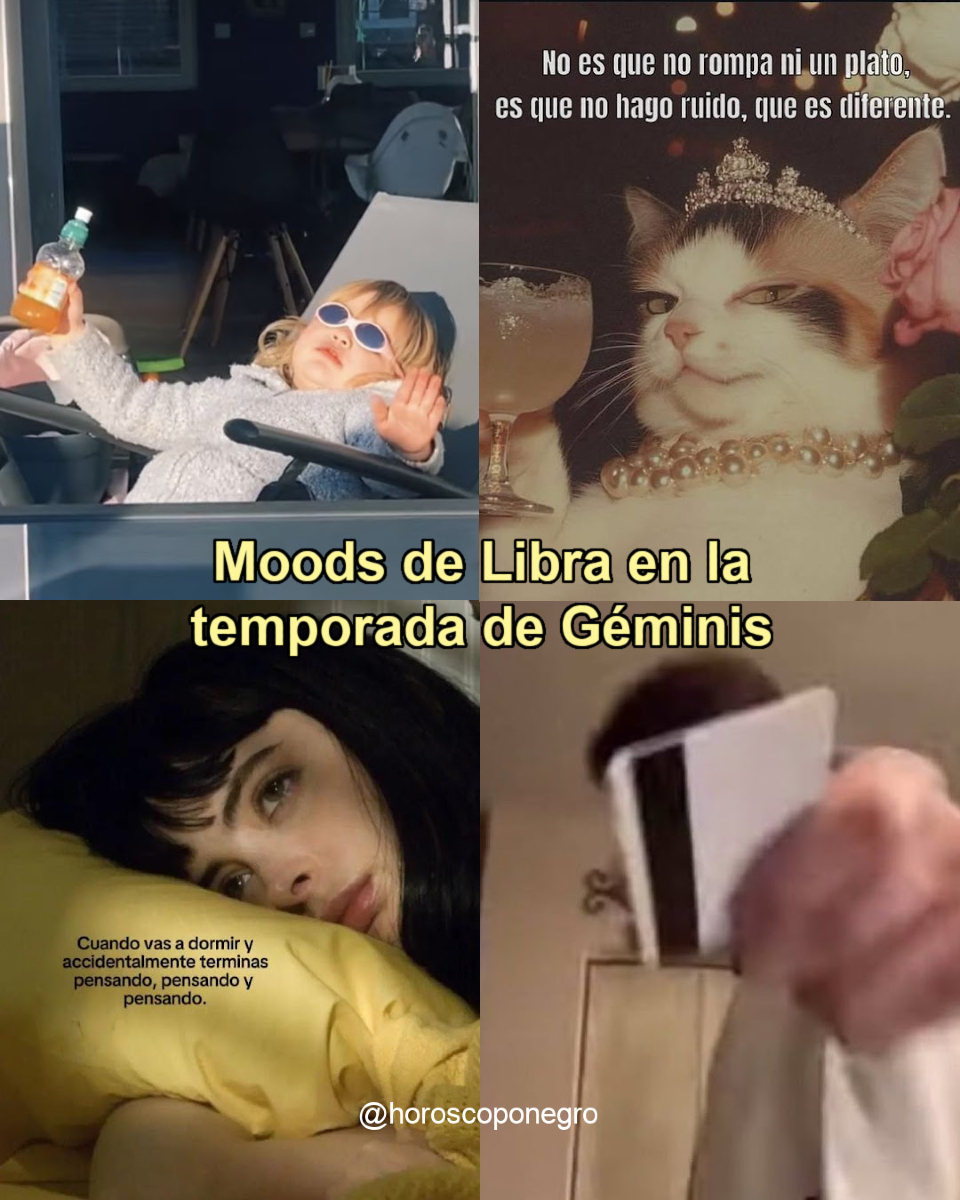 libra_hn's tweet photo. Aquí están tus posibles moods durante la temporada de Géminis 🔮 https://t.co/yEGWAmIZNy