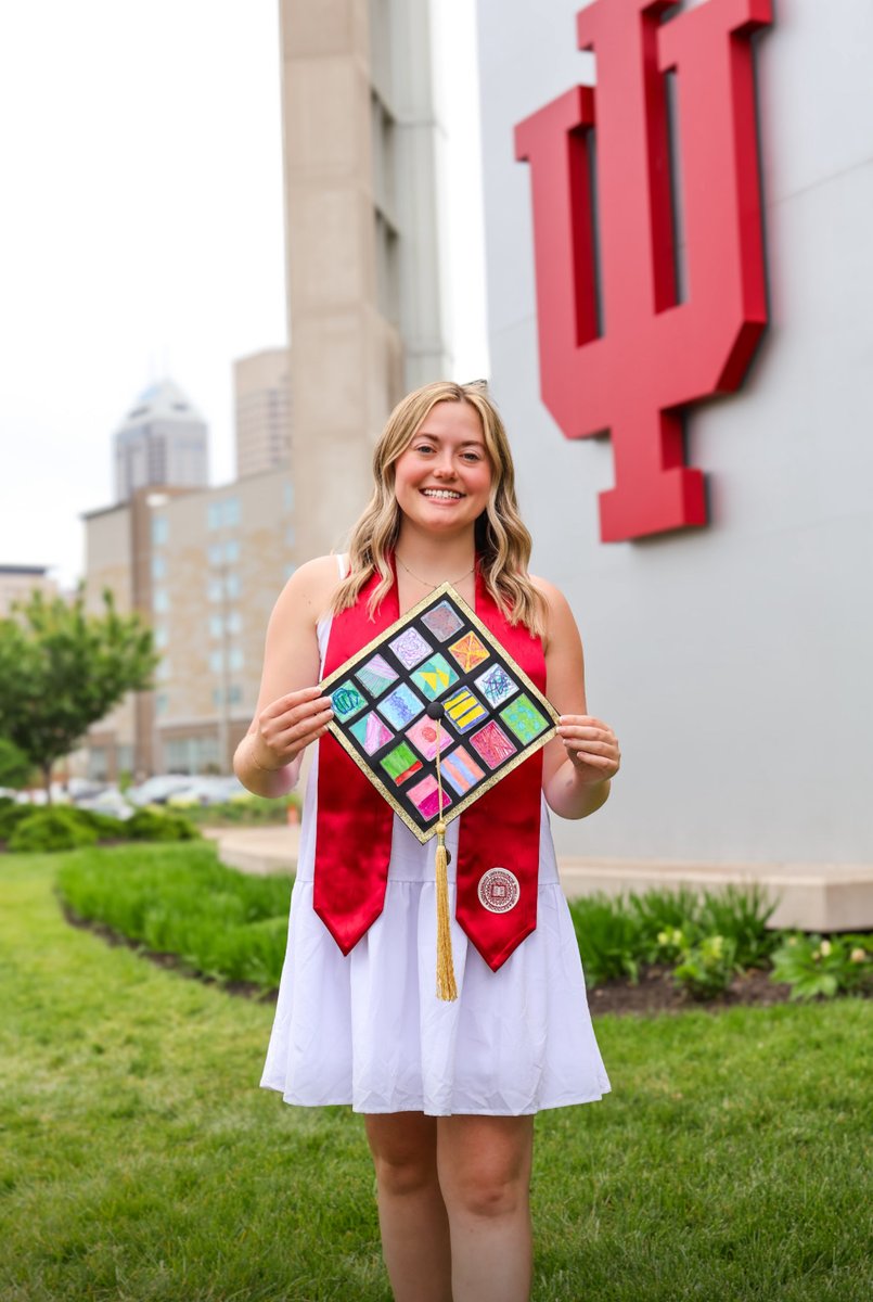 ✨ Incorporating participant talent into a graduation cap ✨

Today, we are celebrating our incredible former intern as she graduates from the IU Indianapolis with a bachelor’s degree in Social Work!

She found a beautiful way to honor the participants who meant so much to her...