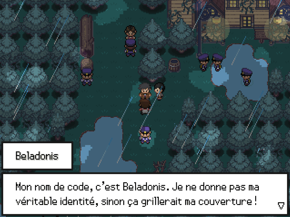"Quelque chose de grave semble s’être produit dans cet étrange village. Beladonis, membre des Forces de Police Internationales, est venu prêter main-forte au CBI afin de stopper définitivement la dangereuse Team Ravage ! Mais pour l’instant, c’est l’heure d’enquêter !"